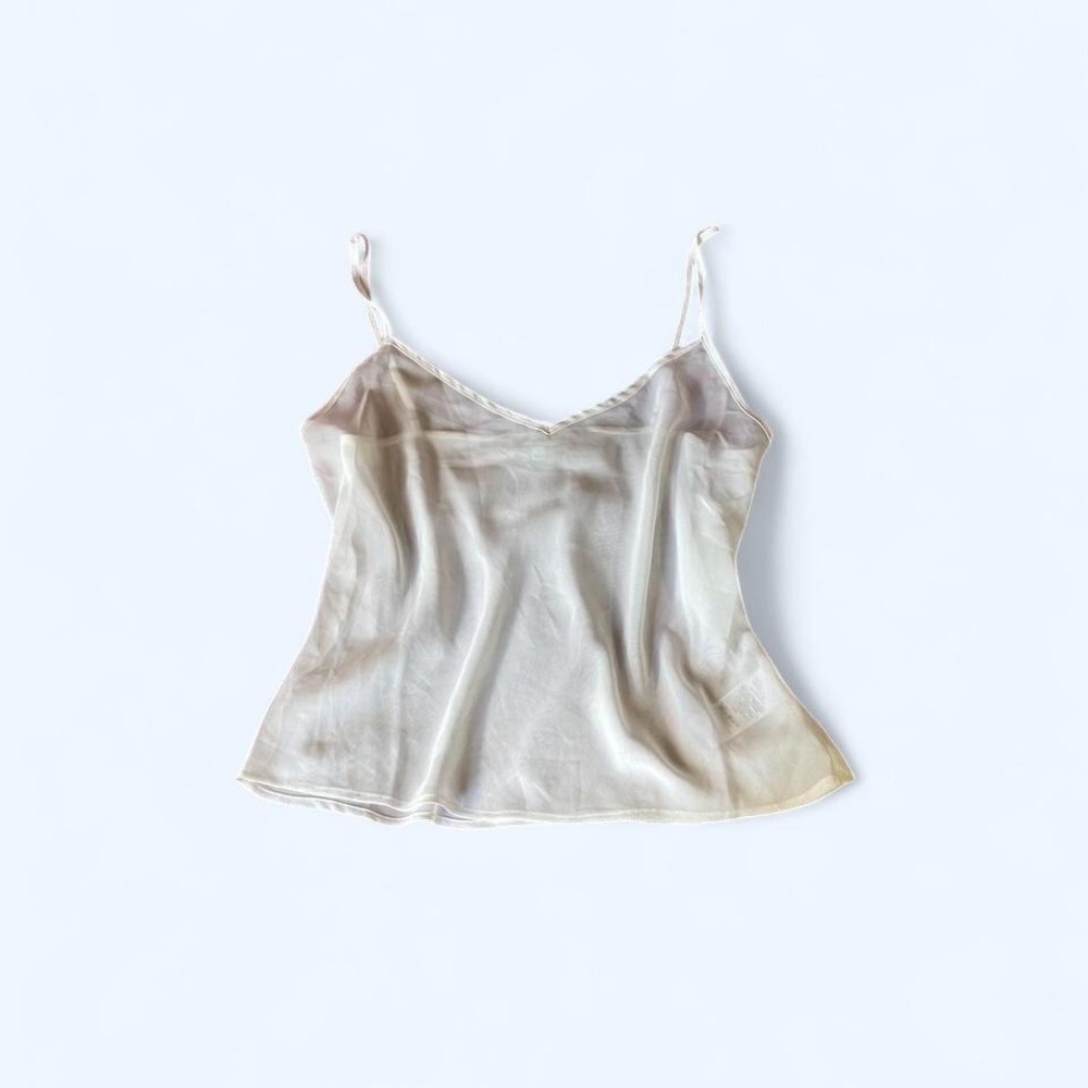 White silk cami top with adjustable straps size L by Madewell